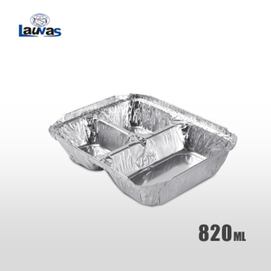  多格品3格款铝箔餐盒 820ml 